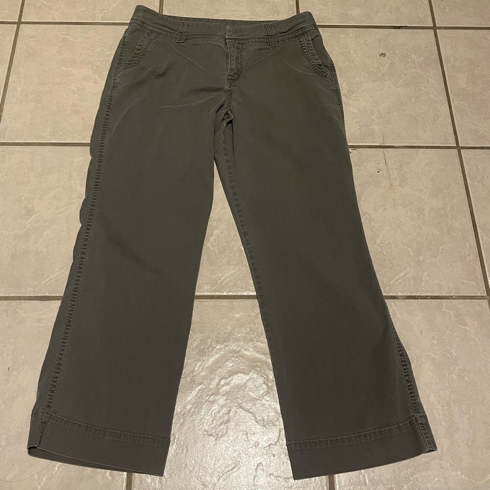 Sonoma Life +‎ Style Women'sChino Charcoal  Gray Pants Size 12P Wide Leg